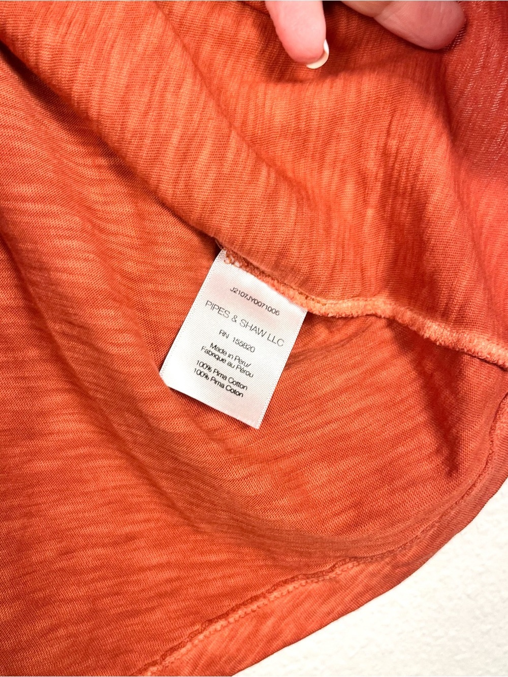 Veronica Beard Small Akeela Ruffle Sleeve Cotton Tee Top Rust Red-Orange - Picture 5 of 6